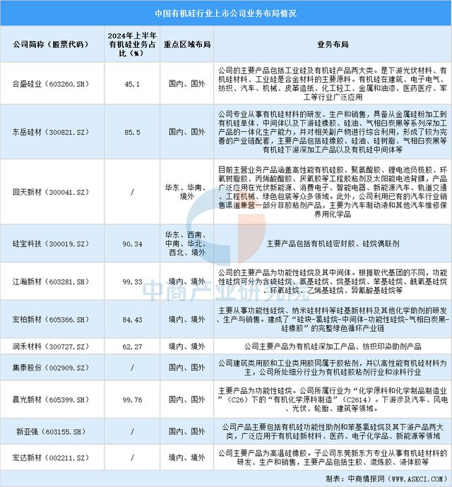 2025中国有机硅上市公司全方位对比分析(图5)